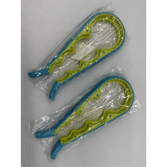 2Rubber Jar Opener 4 In 1 Quick Lid Bottle Cap Grip Twister Remover Kitchen Tool - Picture 1 of 2